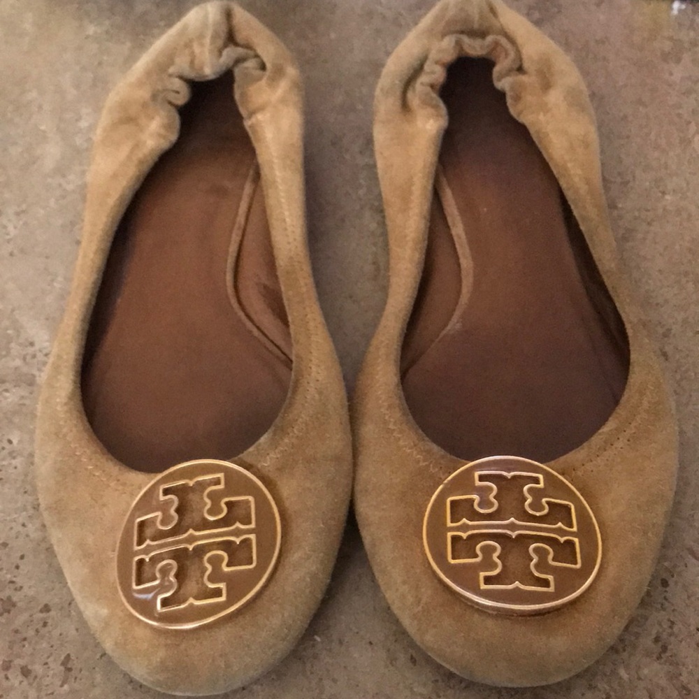 Tory Burch brown suede flats